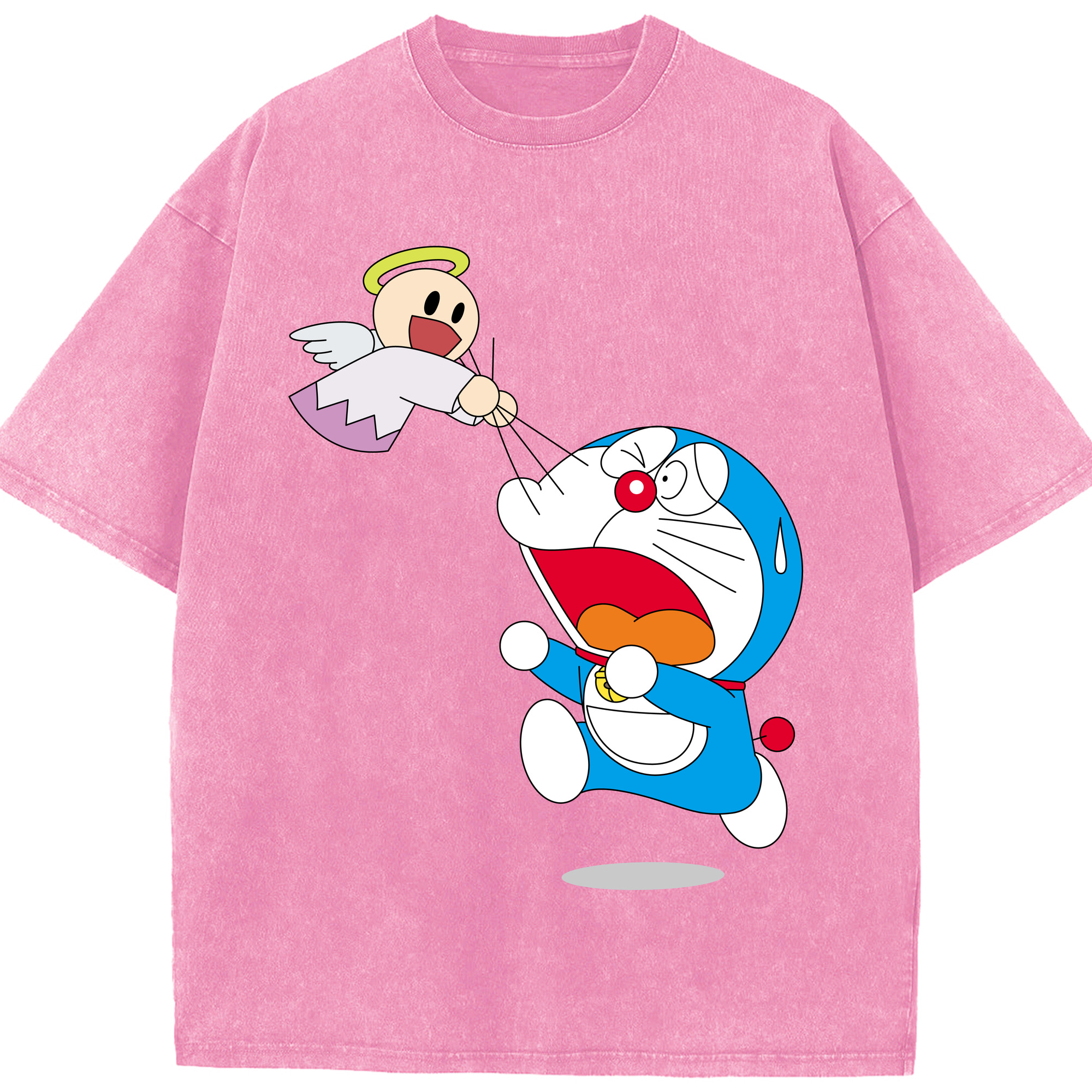 （画像用） ドラえもん Doraemon 綿100% ヴィンテージ風 半袖Tシャツ（フロントプリント）